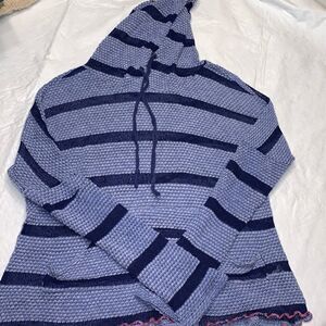 Vintage Havana blue striped hoodie sweater